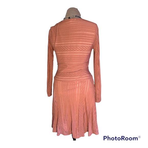 BCBG MaxAzria Women’s Kinley Long Sleeve V-neck Dress in Sepia Rose size S. - Picture 2 of 6